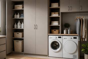 Aménager sa buanderie : bien choisir son armoire de rangement