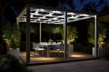 Le choix de l'éclairage de votre pergola vous permet de prolonger grandement l'usage de ce lieux de vie.
