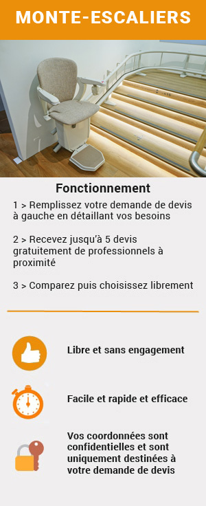 Obtenez plusieurs devis pour la pose d'un monte-escaliers