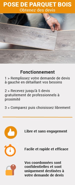 Recevez des devis travaux pour la pose d'un parquet flottant ou massif