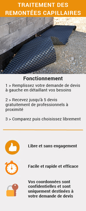 Obtenez plusieurs devis travaux pour le traitement de remontées capillaires