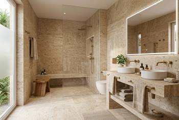 Prix d'achat et de pose du travertin au m²