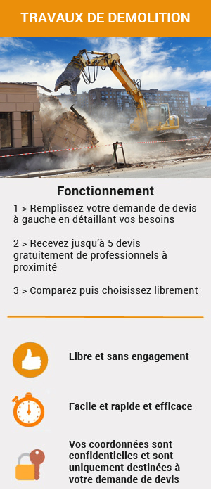 faites une demande de devis pour vos travaux de démolition
