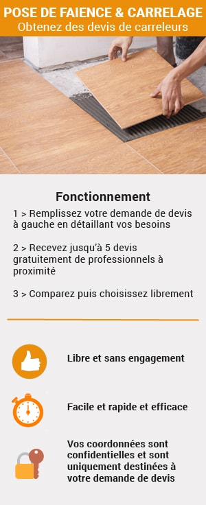 Recevez des devis travaux pour la pose de carrelage ou de faience